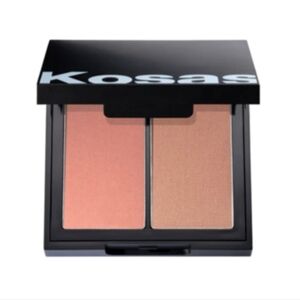 Kosas Color & Light Pressed Powder Blush & Highlighter Duo In The Shade Papaya